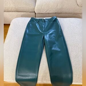 Aritzia Wilfred Vegan Leather Hi-Rise Straight Pants